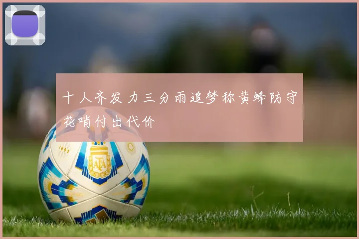 十人齐发力三分雨追梦称黄蜂防守花哨付出代价